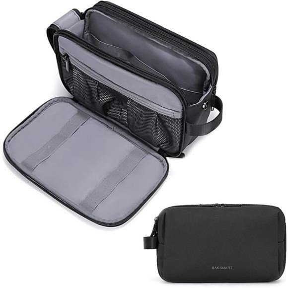 Toiletry Bag for Men, Large Travel Toiletry Organizer Dopp Kit Water-resistant - Picture 1 of 6